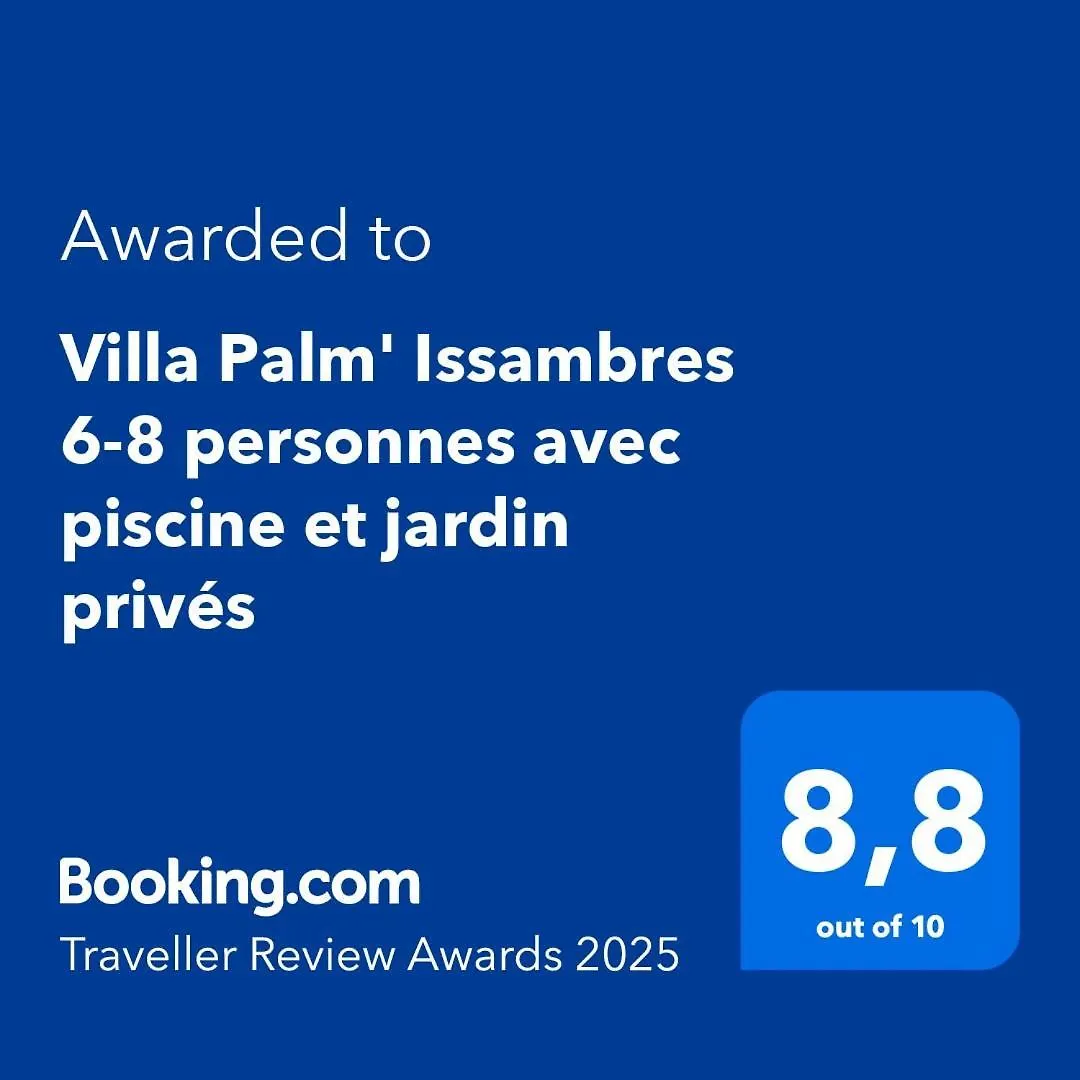 Villa Palm' Issambres 6-8 personnes avec piscine et jardin privés La Garonnette-Plage